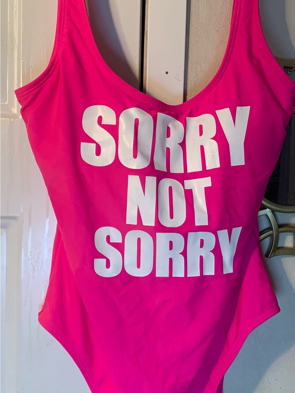Hot Pink Women’s Graphic Tank - "SORRY NOT SORRY"